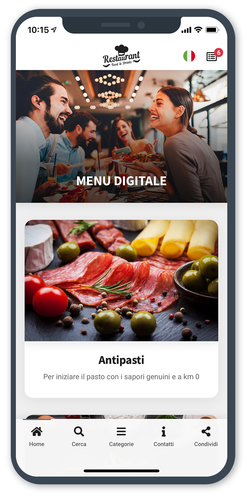 Menu digitale ristorante