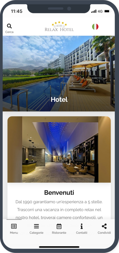 Menu digitale gratuito hotel